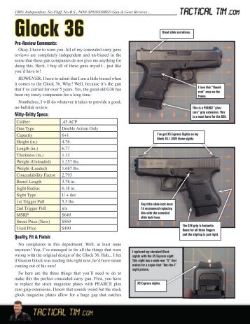 Glock 36 - Tactical Tim - US Concealed Carry
