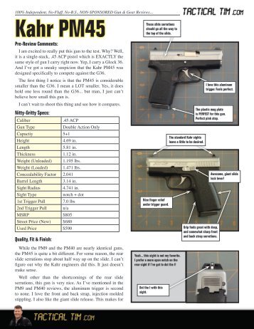 Kahr PM45 - US Concealed Carry