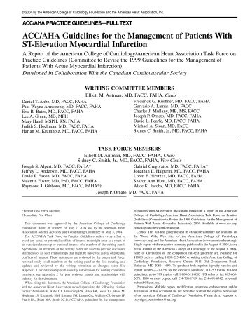 ACC/AHA Guidelines for the Management of Patients With ST ...