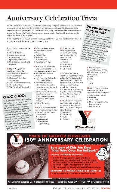 Spring 2004 - the YMCA of Greater Cleveland