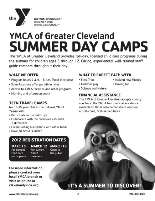 SPRING & SUMMER 2012 - the YMCA of Greater Cleveland