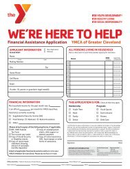 Ymca Financial Assistance Chart