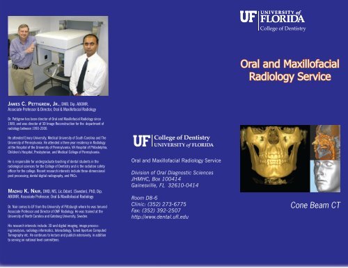 Oral and Maxillofacial Radiology Service - College of Dentistry