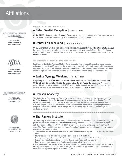 Download a Catalog - College of Dentistry - University of Florida