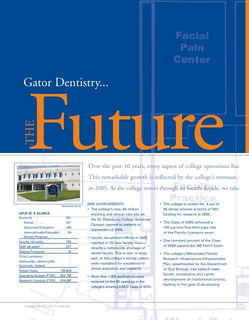 Building the... - College of Dentistry - University of Florida