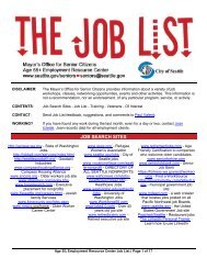 JOB SEARCH SITES - Aging and Disability Services