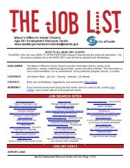 JOB SEARCH SITES - Aging and Disability Services