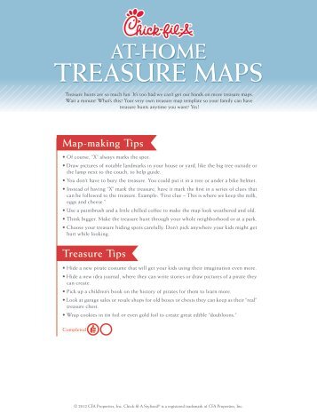 At-home Treasure Maps Use this template to create your - Chick-fil-A