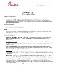 Chick-fil-A, Inc. Company Fact Sheet