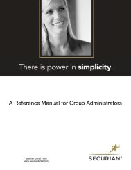 A Reference Manual for Group Administrators - Securian Dental