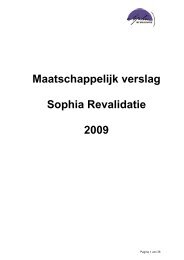 Maatschappelijk verslag Sophia Revalidatie 2009