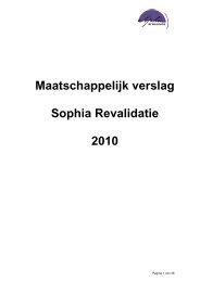 Maatschappelijk verslag Sophia Revalidatie 2010