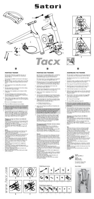 assembling the trainer montage des trainers psto 1 6 7 4 5 2 3 ... - Tacx