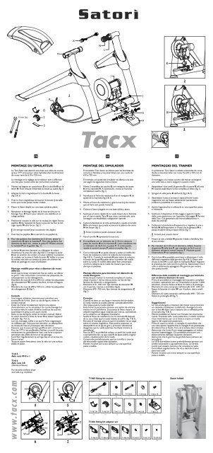 assembling the trainer montage des trainers psto 1 6 7 4 5 2 3 ... - Tacx