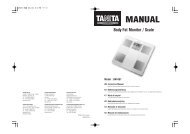MANUAL Body Fat Monitor / Scale - Tanita
