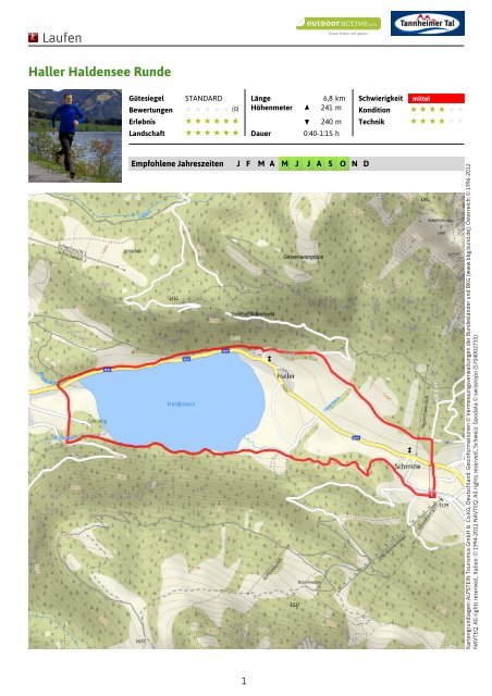 Laufen Haller Haldensee Runde - Tannheimer Tal