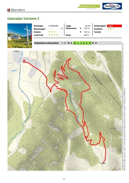 Wandern Usseralpe Variante 2 - Tannheimer Tal