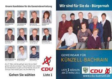 Unsere Kandidaten für die Gemeindevertretung ... - CDU Künzell