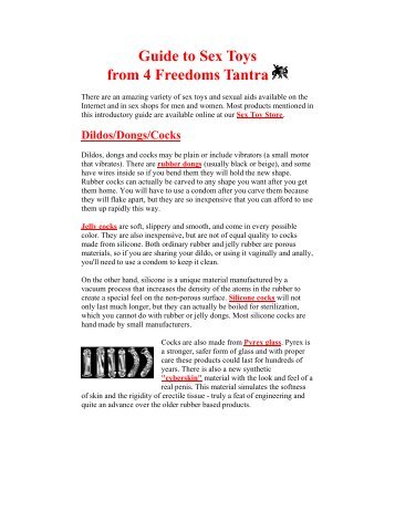 Guide to Sex Toys - 4 Freedoms Relationship Tantra