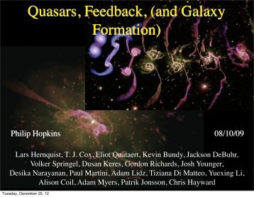 Quasars, Feedback, (and Galaxy Formation) - Tapir