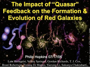 The Impact of 'Quasar' Feedback on the Formation - TAPIR Group at ...