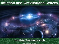 Inflation and Gravitational Waves - TAPIR Group at Caltech