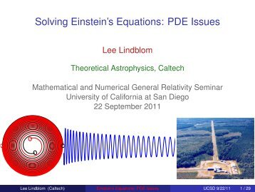 Solving Einstein's Equations: PDE Issues - TAPIR Group at Caltech