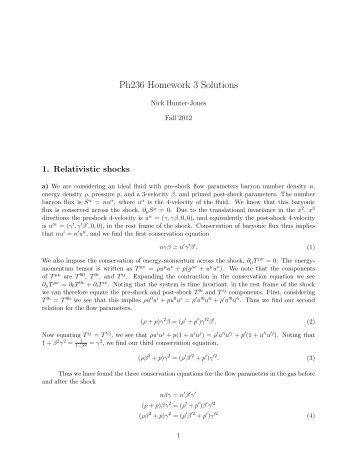 Ph236 Homework 3 Solutions - TAPIR Group at Caltech