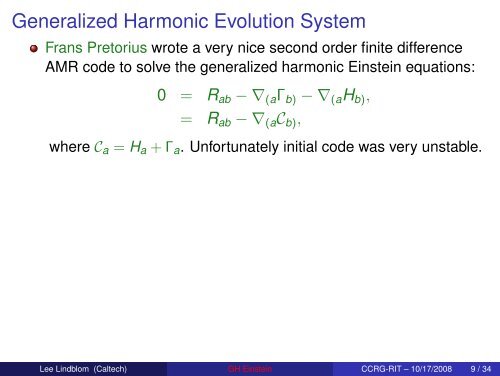 Solving Einstein's Equations the Generalized Harmonic Way