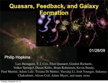 Quasars, Feedback, and Galaxy Formation - Tapir