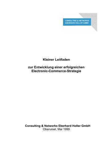 Kleiner Leitfaden zur Entwicklung einer ... - Consulting-Networks.de