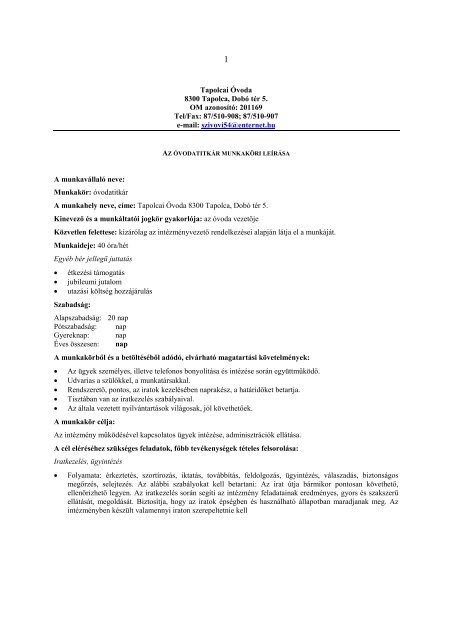 PDF - Tapolca