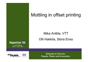 Mottling in offset printing - tappi