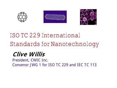 ISO TC 229 International Standards for Nanotechnology ... - tappi