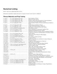 Numerical Listing - tappi