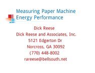 Measuring Paper Machine Energy Performance - tappi