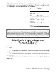 Reducible sulfur in paper and paperboard (Revision of T 406 ... - tappi