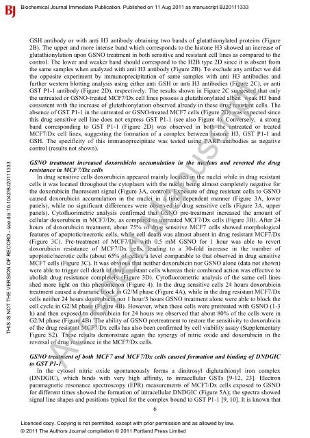 1 TREATMENT OF DOXORUBICIN RESISTANT MCF7/Dx ... - TARA