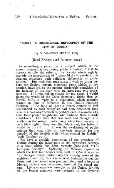 Read Friday, 23rd January, 1914. - TARA - Trinity College Dublin