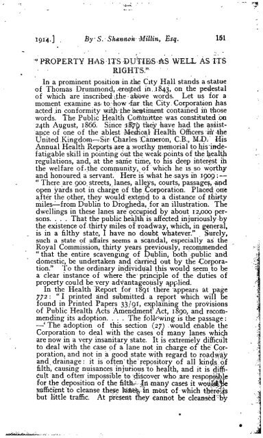 Read Friday, 23rd January, 1914. - TARA - Trinity College Dublin