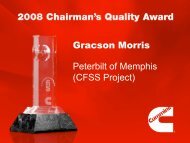 Gracson Morris Peterbilt of Memphis (CFSS Project) - Cummins