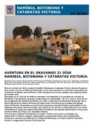 AVENTURA EN EL OKAVANGO 21 DÍAS NAMIBIA ... - Viajes Tarannà