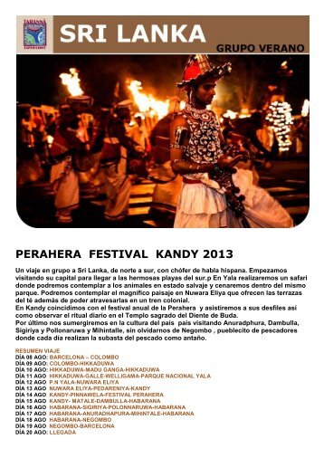 PERAHERA FESTIVAL KANDY 2013 - Viajes Tarannà
