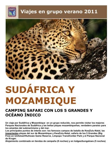 SUDÁFRICA Y MOZAMBIQUE - Viajes Tarannà