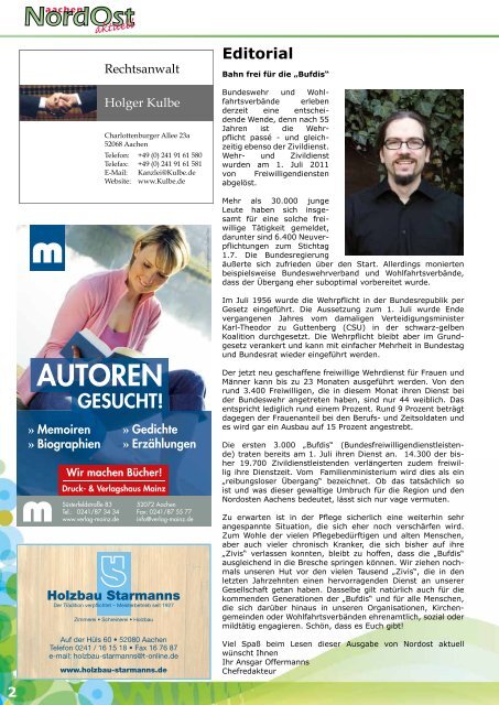 Nordost aktuell - Ausgabe 006 - Juli 2011 - Euregio-Aktuell.EU