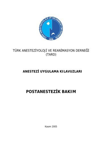 Postanestezik BakÄ±m - TARD