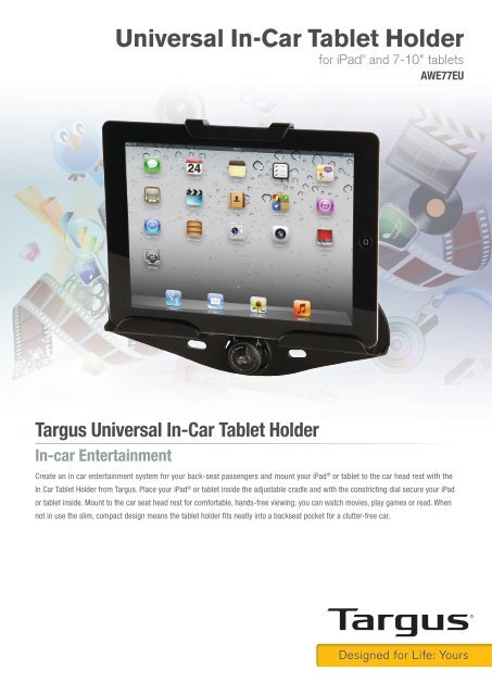 Universal In-Car Tablet Holder for iPadÂ® and 7-10&quot; tablets ... -  Targus