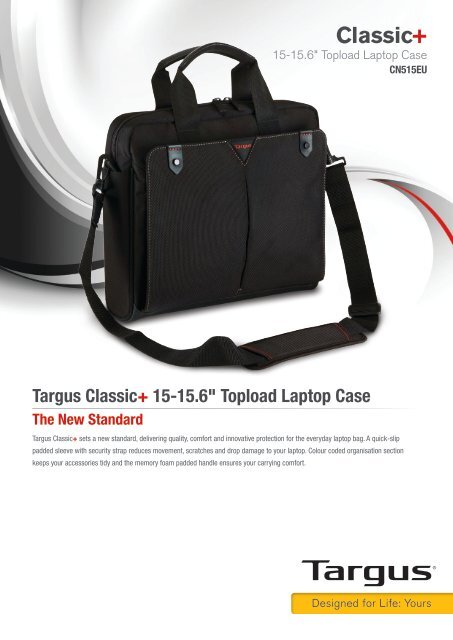 Classic+ 15-15.6" Topload Laptop Case (CN515EU) - Targus