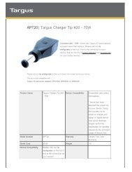 APT20| Targus Charger Tip #20 - 70W