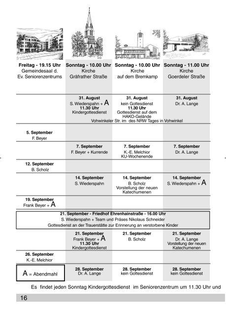 3. Oktober - Erntedank - Evangelische Kirchengemeinde Vohwinkel